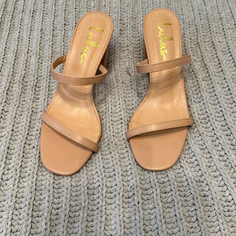 LULUS Light Nude High Heel Sandals 7 1/2